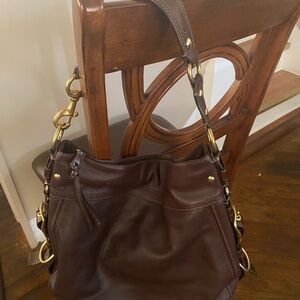Coach Dark Brown Leather Shoulder Bag